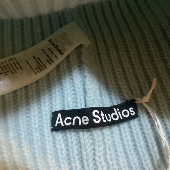 Acne Studio Pansy Face Rib Wool Beanie - Picture 2 of 4